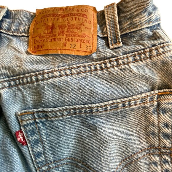 Vintage Levi's 505‎ Jeans 32x32 (Actual waist 31") Regular Fit Straight Leg Made - Picture 4 of 11